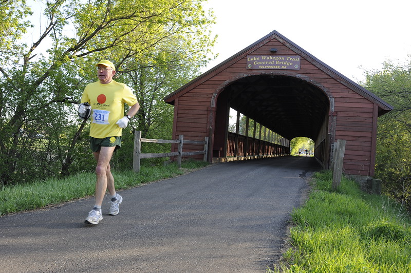 Photo of Dick Lipsey at the Lake Wobegon Trail Marathon.